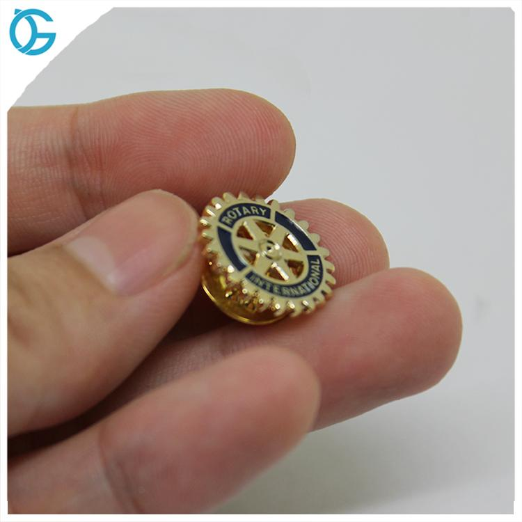 Gold Plaitng カスタムメタルロータリーラペルピン
