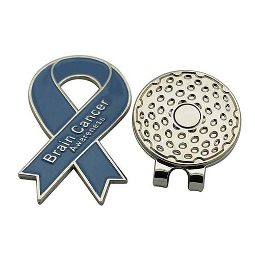 カスタムロゴがんリボンソフトエナメルゴルフハットクリップ