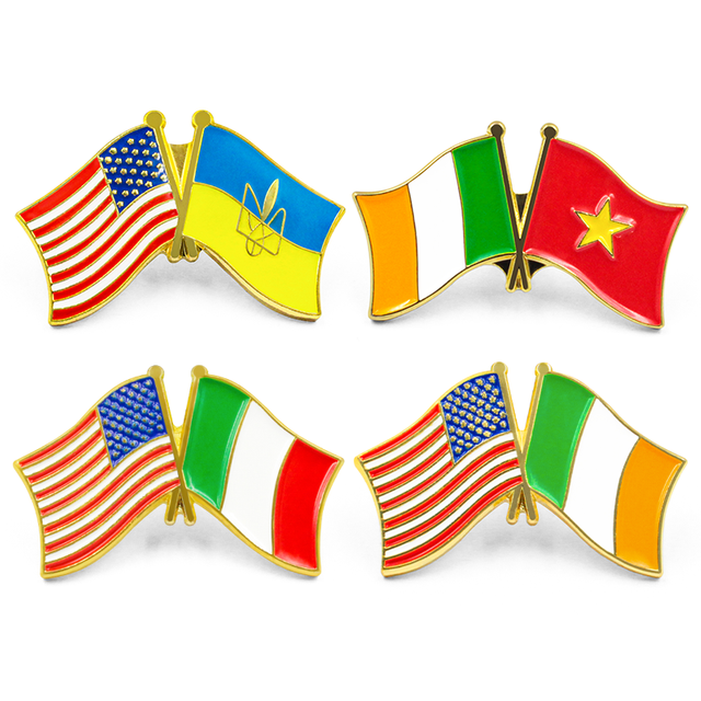 ソフトハードエナメル国旗ピン